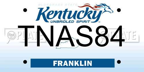 TNAS84 Kentucky License Plate