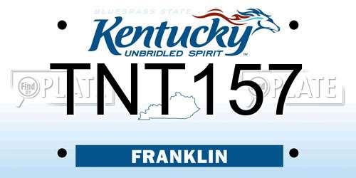 TNT157 Kentucky License Plate