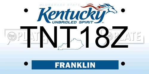 TNT18Z Kentucky License Plate