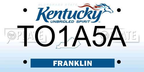 TO1A5A Kentucky License Plate