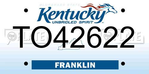 TO42622 Kentucky License Plate