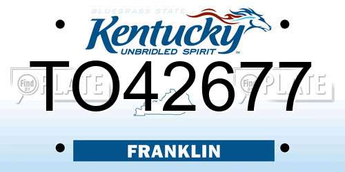 TO42677 Kentucky License Plate