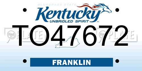 TO47672 Kentucky License Plate