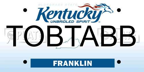 TOBTABB Kentucky License Plate