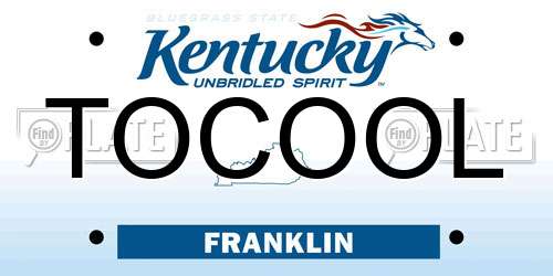 TOCOOL Kentucky License Plate