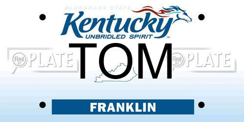 TOM Kentucky License Plate