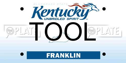 TOOL Kentucky License Plate