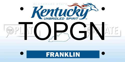 TOPGN Kentucky License Plate
