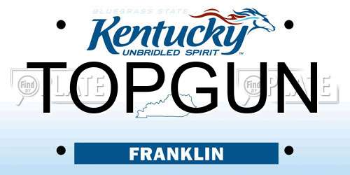 TOPGUN Kentucky License Plate