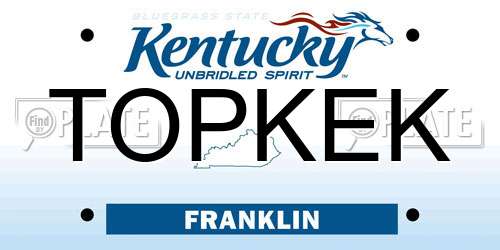 TOPKEK Kentucky License Plate
