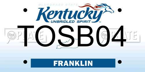 TOSB04 Kentucky License Plate