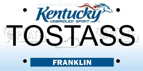 TOSTASS Kentucky License Plate
