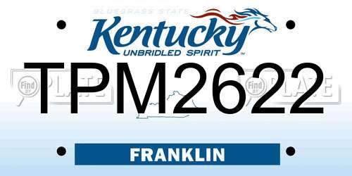 TPM2622 Kentucky License Plate