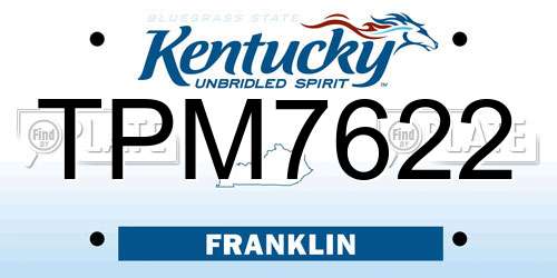 TPM7622 Kentucky License Plate
