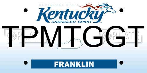 TPMTGGT Kentucky License Plate