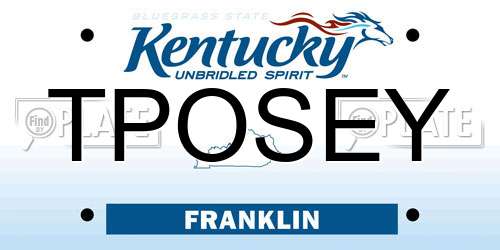 TPOSEY Kentucky License Plate