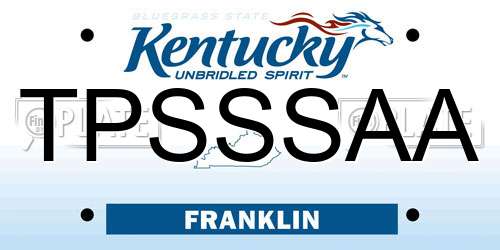 TPSSSAA Kentucky License Plate