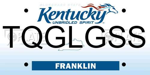 TQGLGSS Kentucky License Plate
