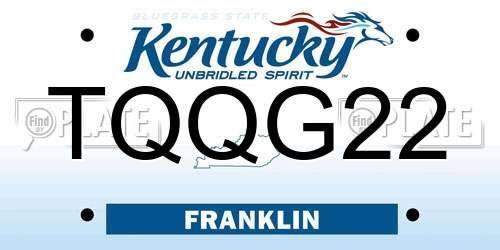 TQQG22 Kentucky License Plate