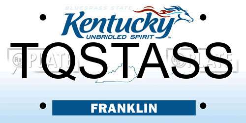 TQSTASS Kentucky License Plate
