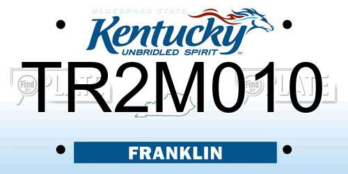 TR2M010 Kentucky License Plate