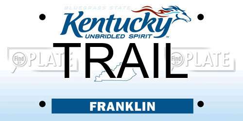 TRAIL Kentucky License Plate