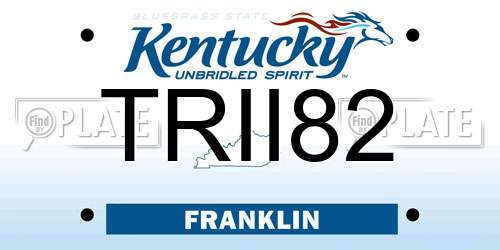 TRII82 Kentucky License Plate