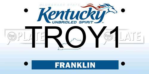 TROY1 Kentucky License Plate