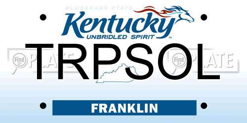 TRPSOL Kentucky License Plate