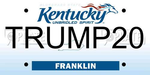 TRUMP20 Kentucky License Plate