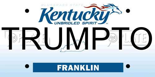 TRUMPTO Kentucky License Plate