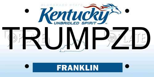 TRUMPZD Kentucky License Plate