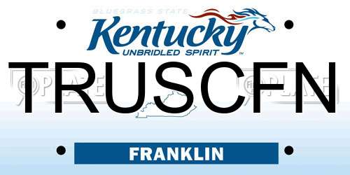 TRUSCFN Kentucky License Plate