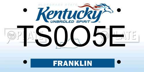 TS0O5E Kentucky License Plate
