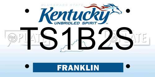 TS1B2S Kentucky License Plate
