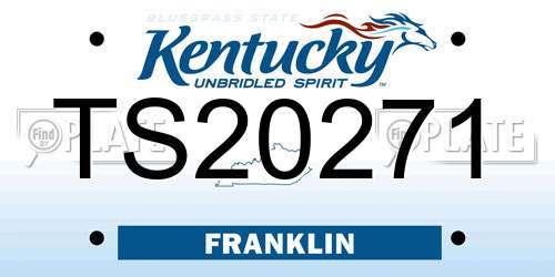 TS20271 Kentucky License Plate