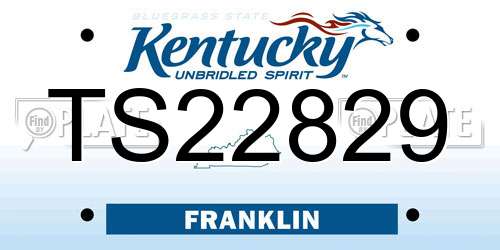 TS22829 Kentucky License Plate