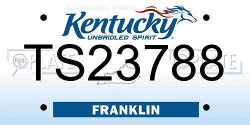 TS23788 Kentucky License Plate