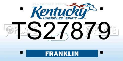 TS27879 Kentucky License Plate