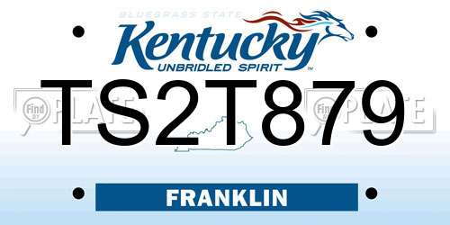 TS2T879 Kentucky License Plate