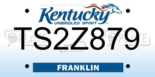 TS2Z879 Kentucky License Plate