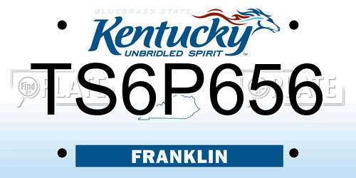 TS6P656 Kentucky License Plate