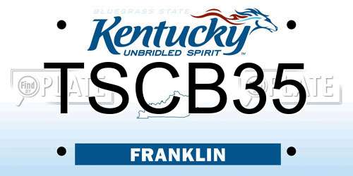 TSCB35 Kentucky License Plate
