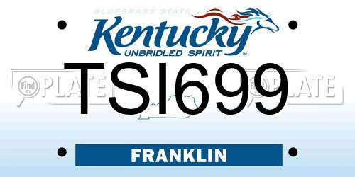 TSI699 Kentucky License Plate