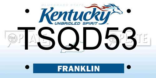 TSQD53 Kentucky License Plate