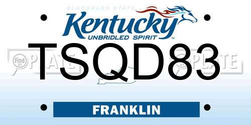TSQD83 Kentucky License Plate