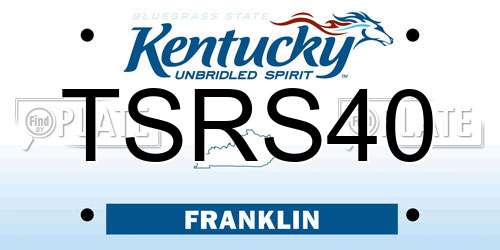 TSRS40 Kentucky License Plate