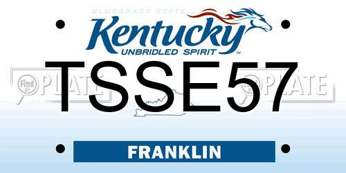 TSSE57 Kentucky License Plate