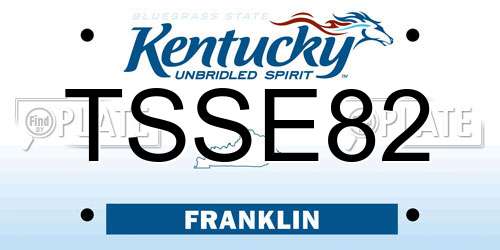 TSSE82 Kentucky License Plate