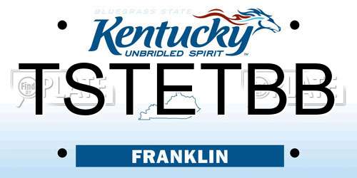 TSTETBB Kentucky License Plate